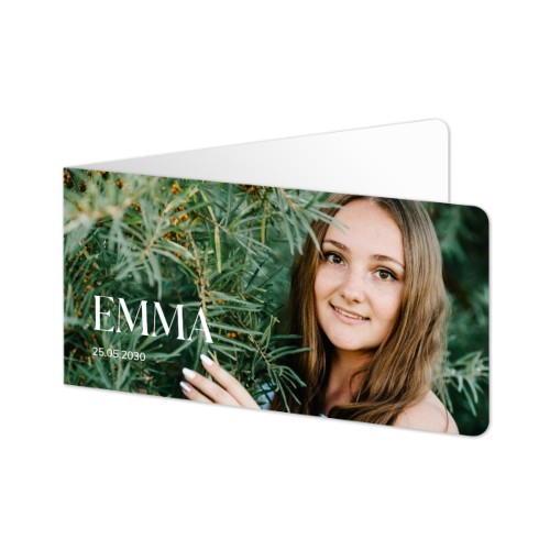 Folded Card Panoramic landscape rounded corners 19,6 x 9,3 cm