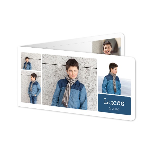 Folded Card Panoramic landscape rounded corners 19,6 x 9,3 cm