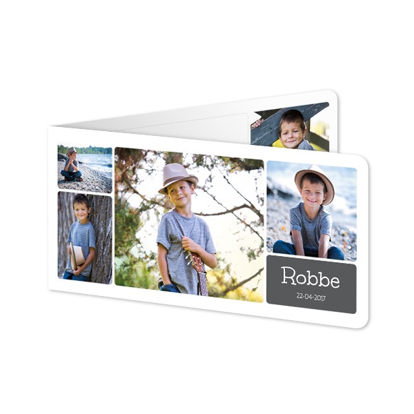 Folded Card Panoramic landscape rounded corners 19,6 x 9,3 cm