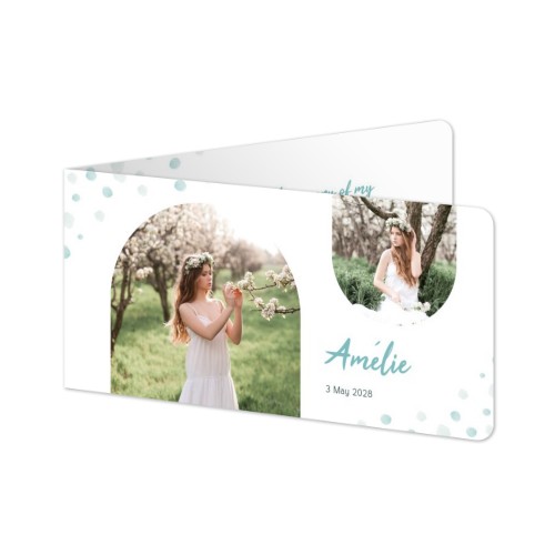 Folded Card Panoramic landscape rounded corners 19,6 x 9,3 cm