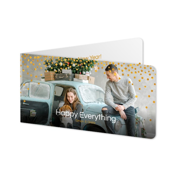 Folded Card Panoramic landscape rounded corners 19,6 x 9,3 cm Folded Card Panoramic landscape rounded corners 19,6 x 9,3 cm