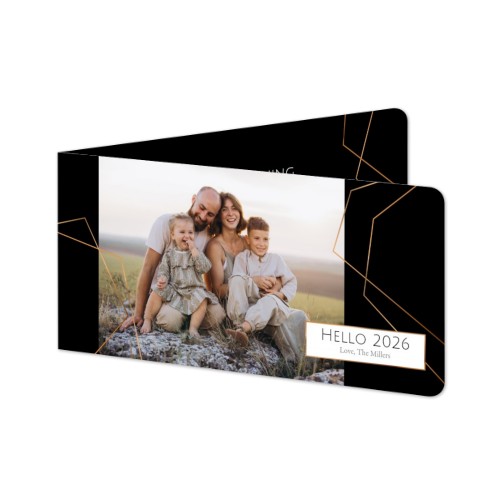 Folded Card Panoramic landscape rounded corners 19,6 x 9,3 cm