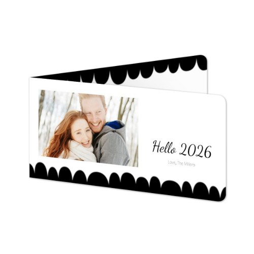 Folded Card Panoramic landscape rounded corners 19,6 x 9,3 cm
