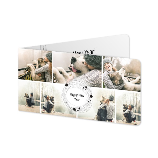 Folded Card Panoramic landscape rounded corners 19,6 x 9,3 cm