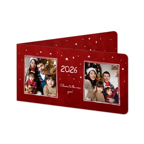 Folded Card Panoramic landscape rounded corners 19,6 x 9,3 cm