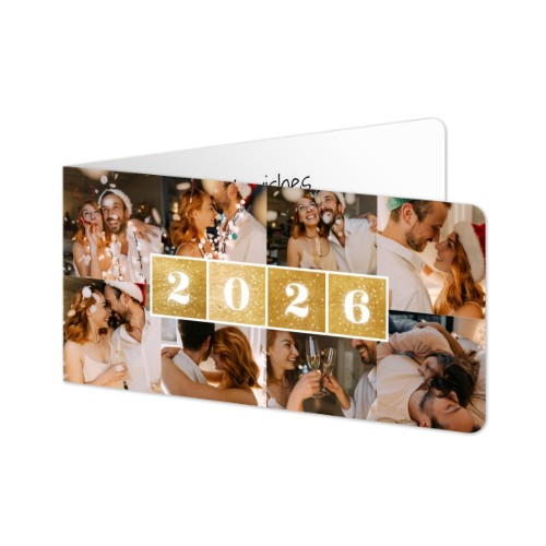 Faire-part 2 volets Pano paysage coins arrondis 19,6 x 9,3 cm