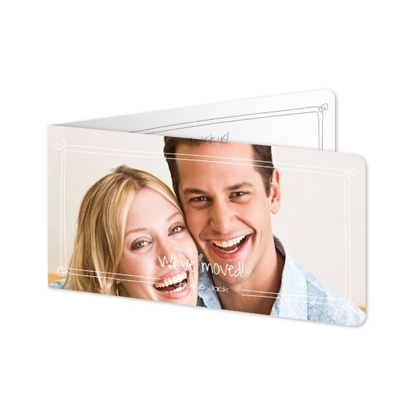 Faire-part 2 volets Pano paysage coins arrondis 19,6 x 9,3 cm