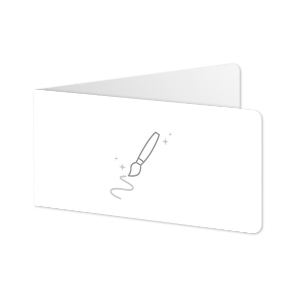 Folded Card Panoramic landscape rounded corners 19,6 x 9,3 cm