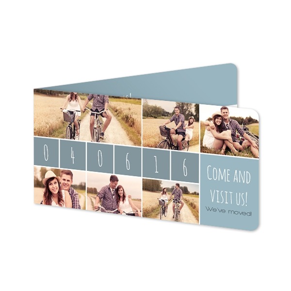 Folded Card Panoramic landscape rounded corners 19,6 x 9,3 cm