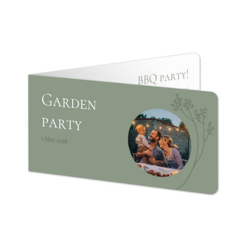 Faire-part 2 volets Pano paysage coins arrondis 19,6 x 9,3 cm