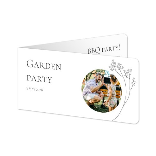 Folded Card Panoramic landscape rounded corners 19,6 x 9,3 cm