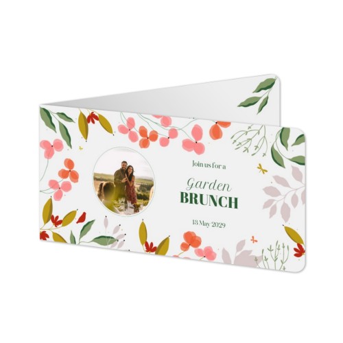 Folded Card Panoramic landscape rounded corners 19,6 x 9,3 cm