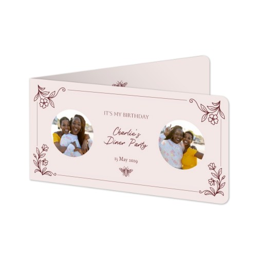 Folded Card Panoramic landscape rounded corners 19,6 x 9,3 cm