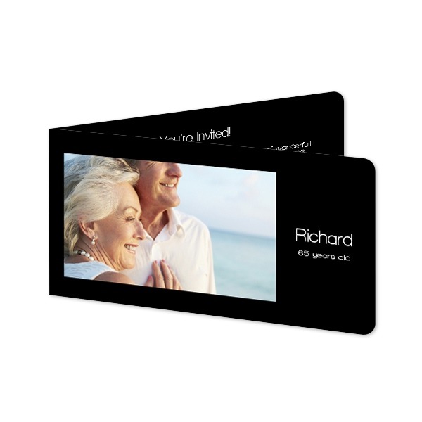 Folded Card Panoramic landscape rounded corners 19,6 x 9,3 cm