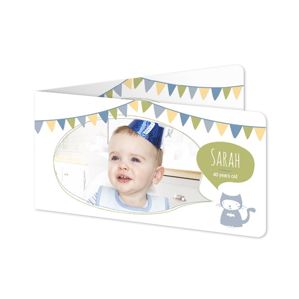 Doble Fotokort Pano liggende runde hjørner 19,6 x 9,3 cm