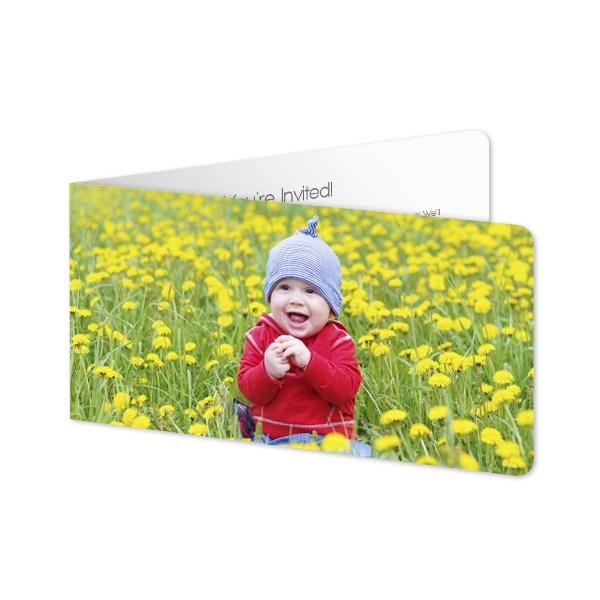 Folded Card Panoramic landscape rounded corners 19,6 x 9,3 cm