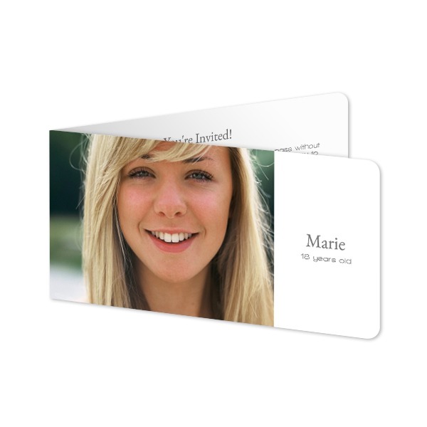 Folded Card Panoramic landscape rounded corners 19,6 x 9,3 cm