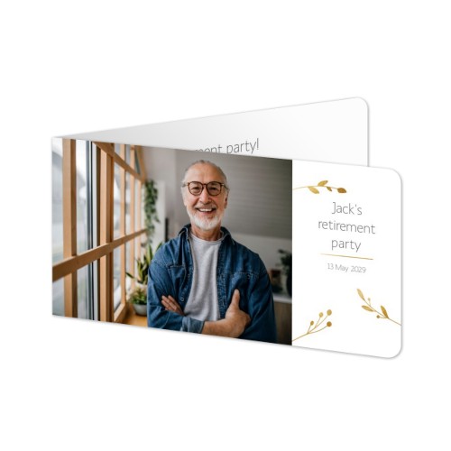 Folded Card Panoramic landscape rounded corners 19,6 x 9,3 cm