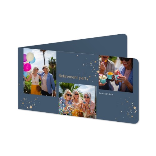 Folded Card Panoramic landscape rounded corners 19,6 x 9,3 cm