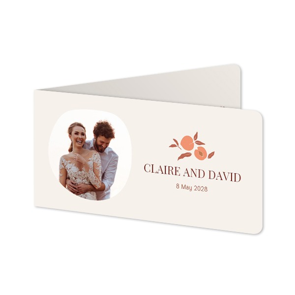 Folded Card Panoramic landscape rounded corners 19,6 x 9,3 cm