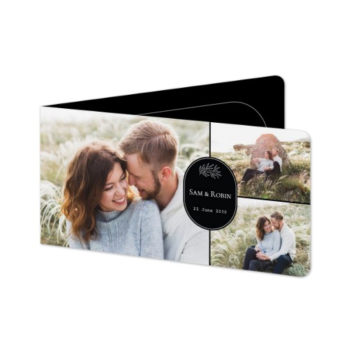 Folded Card Panoramic landscape rounded corners 19,6 x 9,3 cm