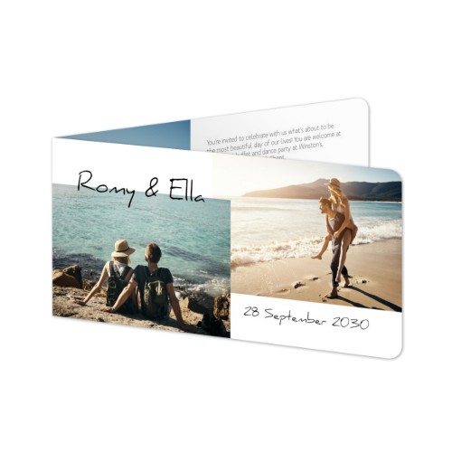 Folded Card Panoramic landscape rounded corners 19,6 x 9,3 cm Folded Card Panoramic landscape rounded corners 19,6 x 9,3 cm