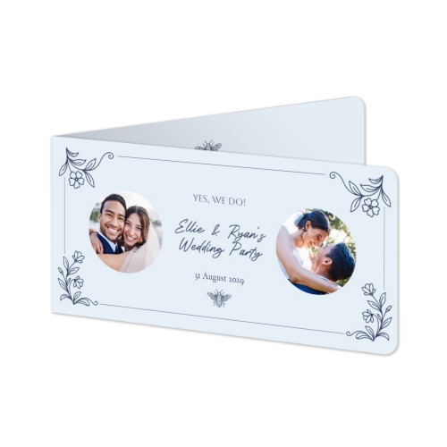 Folded Card Panoramic landscape rounded corners 19,6 x 9,3 cm