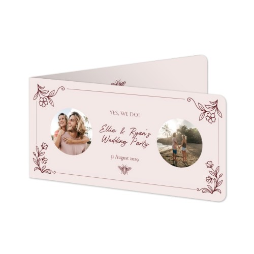 Folded Card Panoramic landscape rounded corners 19,6 x 9,3 cm