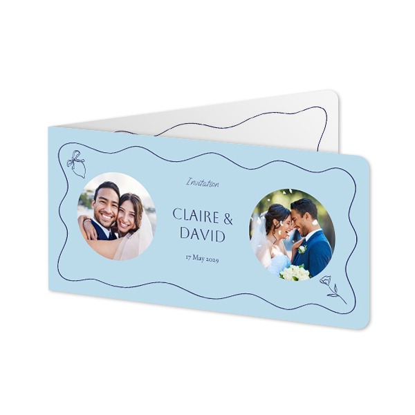 Folded Card Panoramic landscape rounded corners 19,6 x 9,3 cm