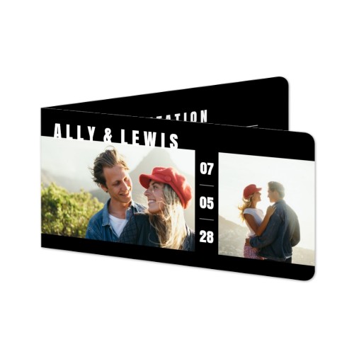 Folded Card Panoramic landscape rounded corners 19,6 x 9,3 cm
