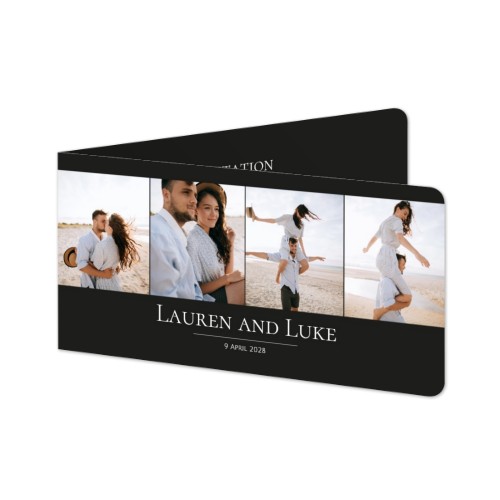 Folded Card Panoramic landscape rounded corners 19,6 x 9,3 cm
