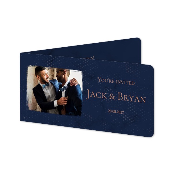 Folded Card Panoramic landscape rounded corners 19,6 x 9,3 cm