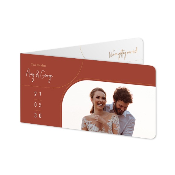 Folded Card Panoramic landscape rounded corners 19,6 x 9,3 cm