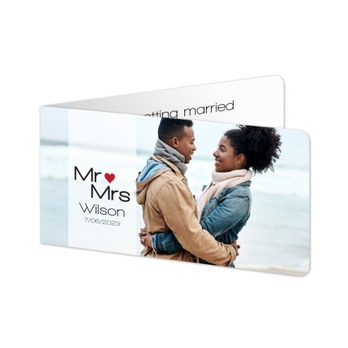 Folded Card Panoramic landscape rounded corners 19,6 x 9,3 cm