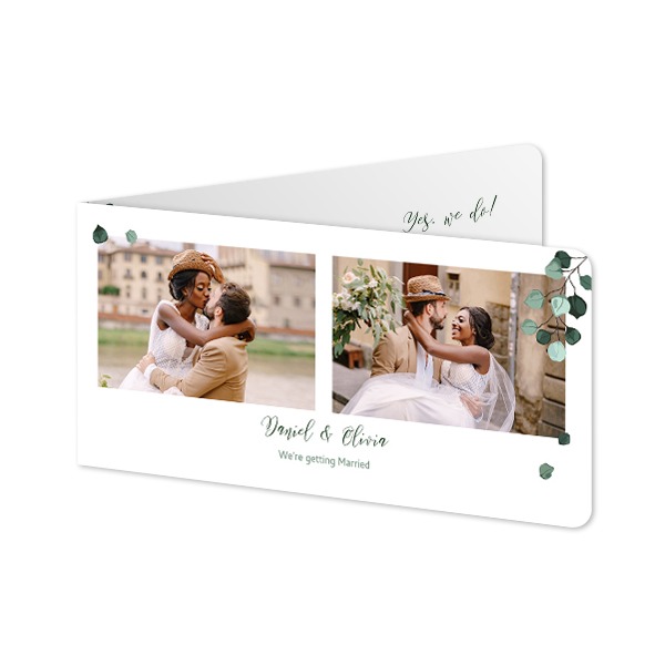 Folded Card Panoramic landscape rounded corners 19,6 x 9,3 cm Folded Card Panoramic landscape rounded corners 19,6 x 9,3 cm