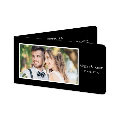 Folded Card Panoramic landscape rounded corners 19,6 x 9,3 cm