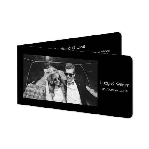 Folded Card Panoramic landscape rounded corners 19,6 x 9,3 cm