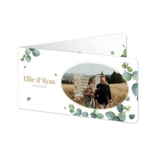 Folded Card Panoramic landscape rounded corners 19,6 x 9,3 cm