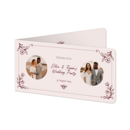 Folded Card Panoramic landscape rounded corners 19,6 x 9,3 cm