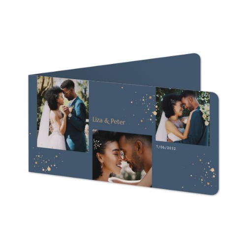 Folded Card Panoramic landscape rounded corners 19,6 x 9,3 cm