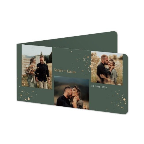 Faire-part 2 volets Pano paysage coins arrondis 19,6 x 9,3 cm