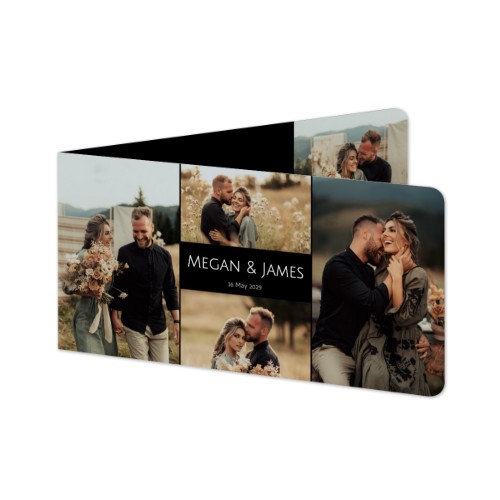 Foldede Fotokort Pano liggende runde hjørner 19,6 x 9,3 cm