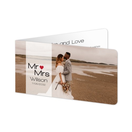 Folded Card Panoramic landscape rounded corners 19,6 x 9,3 cm