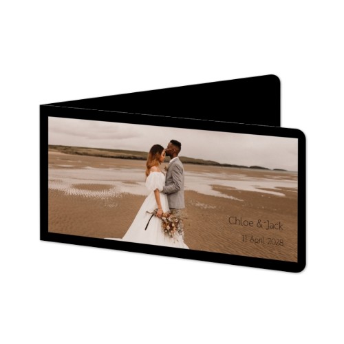 Folded Card Panoramic landscape rounded corners 19,6 x 9,3 cm