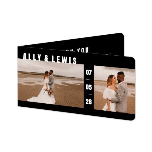 Folded Card Panoramic landscape rounded corners 19,6 x 9,3 cm