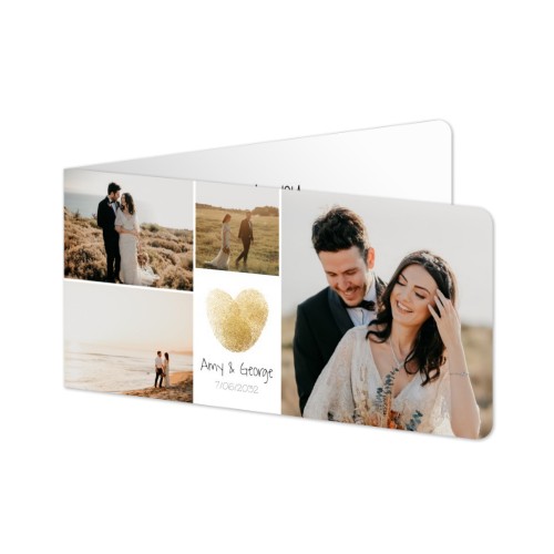 Gevouwen Kaart Panorama liggend met ronde hoeken 19,6 x 9,3 cm