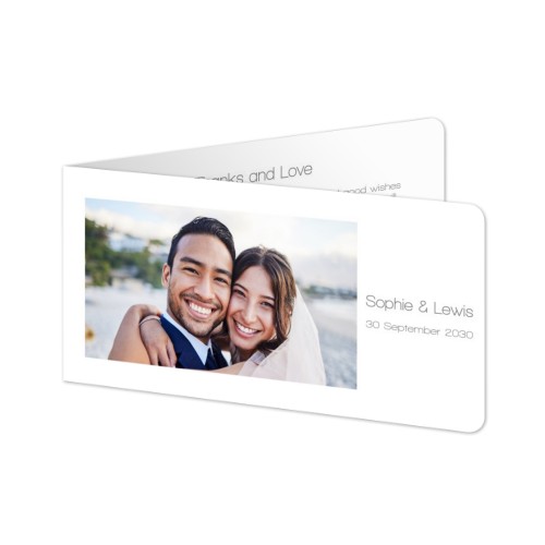 Folded Card Panoramic landscape rounded corners 19,6 x 9,3 cm