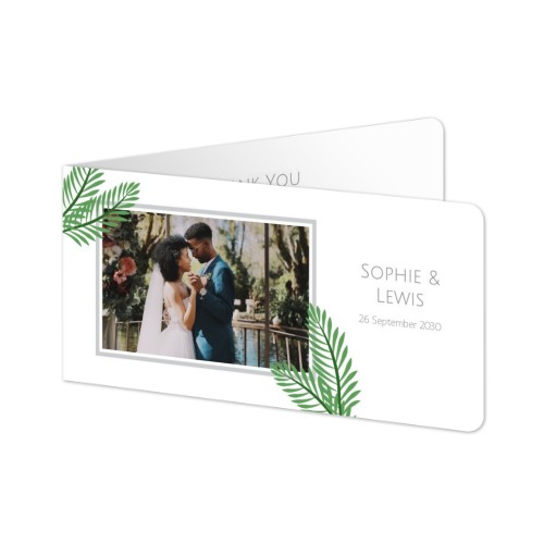 Folded Card Panoramic landscape rounded corners 19,6 x 9,3 cm