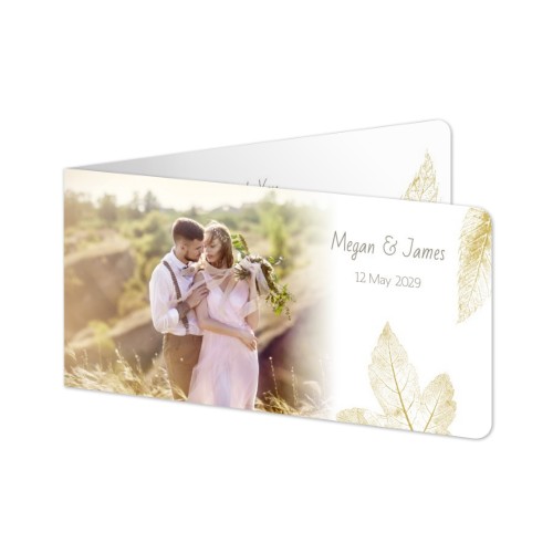 Faire-part 2 volets Pano paysage coins arrondis 19,6 x 9,3 cm