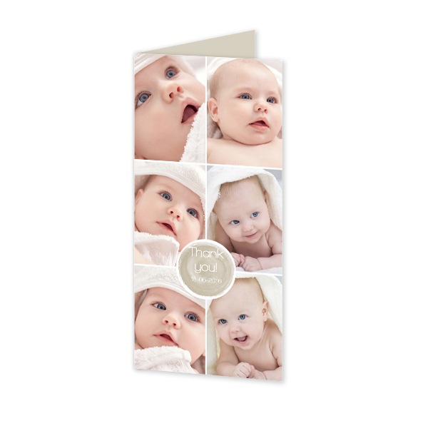 Gevouwen wenskaart pano staand 9,3 x 19,6 cm